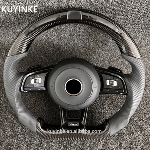 พวงมาลัยรถยนต์คาร์บอนไฟเบอร์ LED สำหรับ Volkswagen <span class=keywords><strong>VK</strong></span> R-Line Bora Sagitar Magotan B7 B6 B8กอล์ฟ6 CC Passat POLO Tiguan - Product Image 2