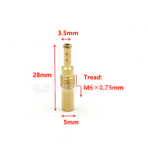 หัวฉีดน้ำมันเชื้อเพลิงคาร์บูเรเตอร์ทองเหลืองขนาด 28 มม. รุ่น Pilot Jet Main Jet M6x0.75 มม. สำหรับรถจักรยานยนต์ PWK PE CVK - Product Image 1