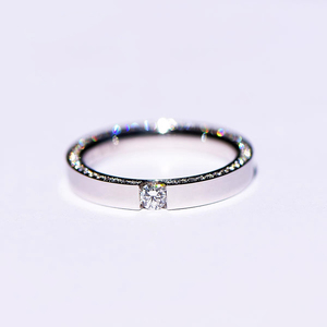 Anillos de Boda y Aniversario Personalizados de Plata de Ley S925 Chapados en Oro Clásico con Corte Brillante Redondo de 0.5-1.5ct, Cultivados en Laboratorio CVD/HPHT - Product Image 4