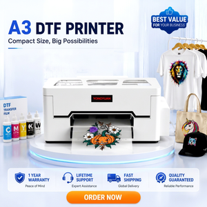 เครื่องพิมพ์ DTF รุ่นใหม่ ปี 2026 Pro A3 หัวพิมพ์ XP600 ความเร็วสูง อัตโนมัติ ขนาด 330 มม. แบบม้วนต่อม้วน สำหรับธุรกิจเริ่มต้นด้านการพิมพ์ - Product Image 1