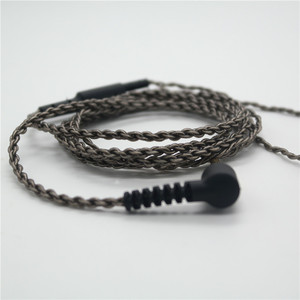 Cable de audio MMCX chapado en plata para auriculares Se315 Se215 Se535 Se846, cable de cobre trenzado gris ahumado, funda Pur - Product Image 3