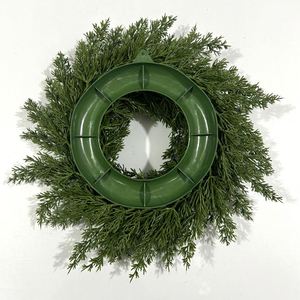 Artificial Pine <b>Christmas</b> Wreath Faux Cypress Greenery Holiday Door Hanging Decor Realistic Xmas <b>Window</b> <b>Display</b> Ornament - Product Image 2