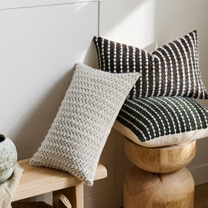 New cross-border chenille striped pillowcase, backrest <b>pillow</b>, headboard, sleeping cushion, lumbar support, living room <b>sofa</b> - Product Image 3