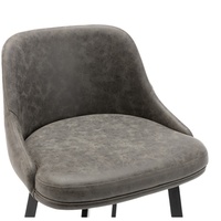 Tabouret de bar gris à siège en mousse haute densité spécial personnalisé