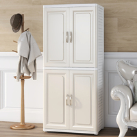 Armoire de rangement pour vêtements de bébé, style européen, en plastique, avec tiroirs