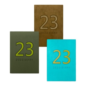 2025 Wholesale A5 Calendar Diary Books Custom logo PU Leather One Day One Page Motivation Planner