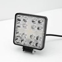 Sistema de iluminación automática, luz Led de trabajo para coche, 4 pulgadas, 48W, Color ámbar blanco cuadrado con DRL estroboscópico, luz Led DE TRABAJO todoterreno para coche