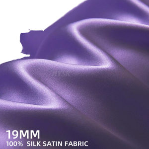 Tissu de mode en satin de soie 100% naturelle, 114 cm x 16 mm, 68 g/m², idéal pour les jupes, les vêtements, les taies d'oreiller et les chouchous. - Product Image 1