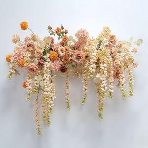Décor floral suspendu pour mariage : rangée de roses, glycines et chrysanthèmes – Arrangement floral pour hôtel, maison et événements festifs - Product Image 5