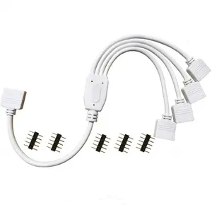 LED Strip Splitter Connector 5 Pins 1 to 2/3/4 Y- Splitter Cables for 5050 RGBW LED Light Strip