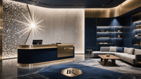 Conception d'intérieur de boutique de bijoux de luxe sur mesure, aménagement complet, présentoirs, vitrines en verre, luminaires LED, solution tout-en-un
