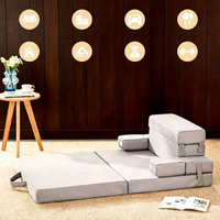 Canapé-lit pliant Tatami en tissu, amovible et lavable, design moderne et simple, simple ou double, pour petit appartement, salon ou extérieur