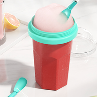 Nouvelle Tasse à Glace Pilée Design Moderne Été 2026 – Refroidissement Rapide, Silicone Alimentaire Réutilisable avec Capuchon et Paille – Idéale pour Fêtes et Cadeaux