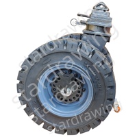 SS 5T 10T pneu en caoutchouc solide ISO conteneur d'expédition roulette