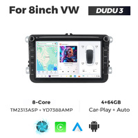 DUDUAUTO DUDU7 Autoradio multimédia Android pour voiture, GPS, navigation, Car-play, unité principale pour VW 8 pouces