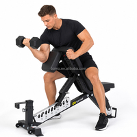 Banc de musculation réglable Zoshine Heavy Duty 1600LB, multifonctionnel, pour exercices de curl, idéal pour la musculation à domicile.