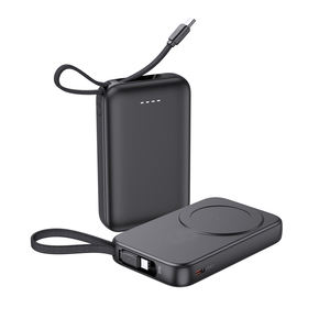 Chargeur de téléphone intelligent Banque d'alimentation magnétique sans fil 10000mAh avec câble de type C intégré pour entrée et sortie PD20W <span class=keywords><strong>Mag</strong></span> Battery Pack - Product Image 3