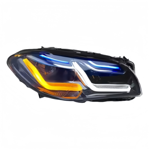 Fari F10 per <span class=keywords><strong>BMW</strong></span> <span class=keywords><strong>Serie</strong></span> 5 2011-2017 F10 F18 Xeno Alogeni Auto Aggiornati Stile G30 M5 Racing con Laser <span class=keywords><strong>Blu</strong></span> a LED - Product Image 5