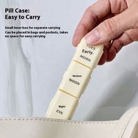 Boîte de rangement pour pilules de voyage révolutionnaire multicolore résistante aux enfants avec logo personnalisé, 21 compartiments, en PP de qualité alimentaire