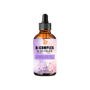 Meilleures ventes : Gouttes liquides de complexe B-12 avec folate pour l'énergie et la vitalité, un métabolisme sain et la santé psychologique - Product Image 1