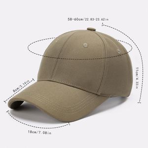 Casquettes de baseball sportives et formelles en coton à 6 panneaux, couleur unie, personnalisables, unisexe, vente en gros, OEM - Product Image 4