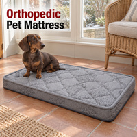 Matelas orthopédique personnalisé pour chien avec bords renforcés et sélection de tissus pour literie pour animaux de compagnie en marque blanche