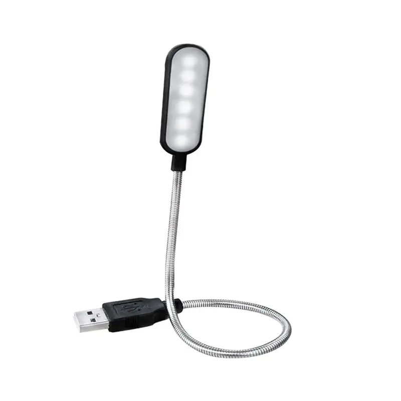 Portable USB LED Mini Book Light Reading Light Table Lamp Flexible 6 leds USB Lamp for Power Bank Laptop Notebook PC Computer