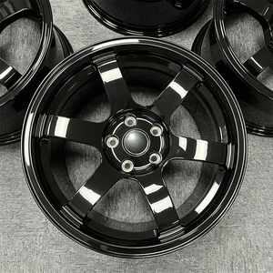 ล้อแม็กซ์ RAYS TE37 สีดำ ขอบ 16-22 นิ้ว 5x114.3 5x120 สำหรับ BMW M4 F82 F83 F18 F10 M5 F10 F06 F12 F13 Subaru Legacy GT - Product Image 4