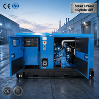 Pekins Leiser Dieselgenerator 50kVA 3-Phasen 4-Zylinder AVR Smart-Steuerung für Industrielle Anwendungen