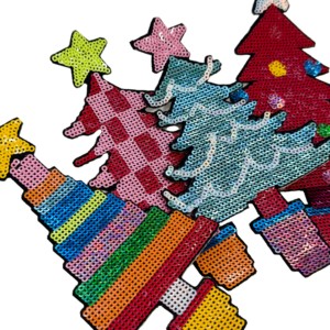 Patchs thermocollants personnalisés à motif <span class=keywords><strong>d</strong></span>'<span class=keywords><strong>arbre</strong></span> brodé de sequins pour vêtements, faible minimum de commande - Product Image 3