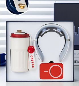 Coffret Cadeau d'Entreprise de Luxe Personnalisé avec Logo : <span class=keywords><strong>Parapluie</strong></span> Classique, Tasse à Café Isotherme 2-en-1 et Serviette - Product Image 6