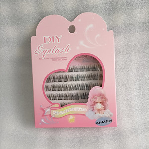 Pestañas Postizas Hechas a Mano en Racimo, con Banda Transparente Invisible, Autoadhesivas, Reutilizables, Duración de 7-15 Días, Efecto 3D Brillante en la Oscuridad - Product Image 3