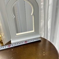 Nouvelle Lampe de Table LED en Bois en Forme d'Arche de Mosquée Ramadan Mubarak 2027, Décoration de Bureau Croissant de Lune Aïd Moubarak pour la Maison Musulmane, Ornement de Table