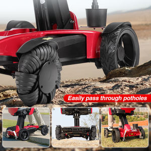 Ruedas delanteras <span class=keywords><strong>Mecanum</strong></span> de 8 "para escalada fuerte, silla de ruedas eléctrica ligera, silla de ruedas plegable portátil de viaje, Scooter para ancianos - Product Image 2