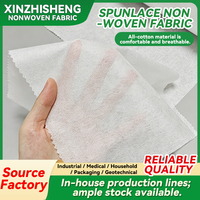 Rouleau de tissu non tissé jetable personnalisable en fibre végétale naturelle biodégradable 100 % coton