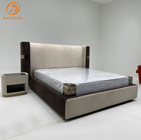 De luxe meilleur nordique moderne unique roi taille blanc lit en cuir en bois cadre chambre pour les garçons