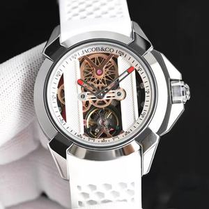 Orologio di Lusso Jacob and <span class=keywords><strong>Cos</strong></span> di Alta Qualità, Automatico, in Acciaio Inossidabile, con Cinturino in Pelle, Meccanico, Impermeabile, con Vetro Motore, per Uomo - Product Image 3