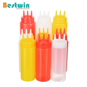 Bouteille Distributrice <span class=keywords><strong>de</strong></span> Sauce <span class=keywords><strong>Tomate</strong></span>, Mayonnaise et Ketchup en PE Souple à Trois Trous, Sans BPA, Qualité Alimentaire, 12-32oz, Personnalisable - Product Image 5