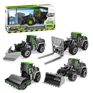 儿童玩具合金叉车模型卡车玩具1/55金属工程车辆套装