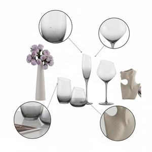 Copas <span class=keywords><strong>de</strong></span> Vino Modernas <span class=keywords><strong>de</strong></span> Lujo Estilo Bohemio, <span class=keywords><strong>de</strong></span> Vidrio Soda <span class=keywords><strong>de</strong></span> Color, con Boca Ancha y Diseño Transparente para Fiestas - Product Image 2