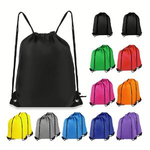 Wholesale Shoes Clothing Snacks Books Storage Sports Camping Backpacks Fitness <b>Nylon</b> Sublimation Drawstring Bag - Product Image 3