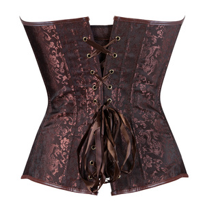 <strong>Women</strong> <strong>Plus</strong> <strong>Size</strong> Steampunk Gothic Corset Overbust Corset Top Skirt <strong>Costume</strong> WDEC-038 - Product Image 5