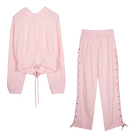 Nouvelle Collection : Ensemble Survêtement Femme 2 Pièces (Haut à Capuche et Pantalon) – Vente en Gros, Tenue de Jogging Personnalisable