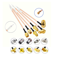 Câble d'extension mini PCI pour antenne WIFI, connecteur RPSMA femelle à angle droit avec bride pour montage sur panneau vers connecteur UFL U.FL, câble coaxial RF RG178