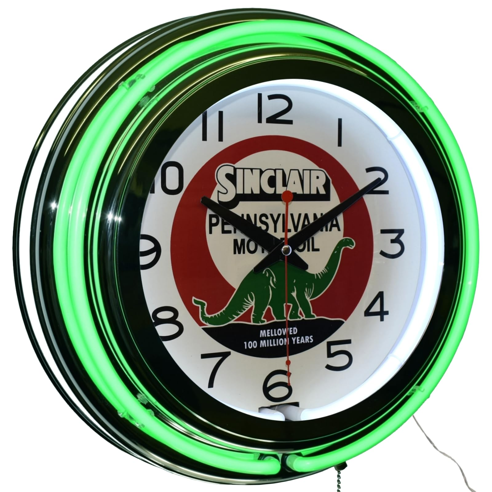 High Quality 12V DC Neon Light Clock From Chinese Factory Custom Wholesale Needle Display Electric Clock Wall Neon · image 2