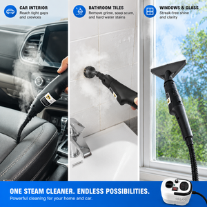 Limpiador a Vapor Portátil de Alta Presión OEM ODM de 1500W y 3 Bares, Máquina de Limpieza Multiusos con 6 Niveles Ajustables para Hogar, Autos y Cocina - Product Image 3