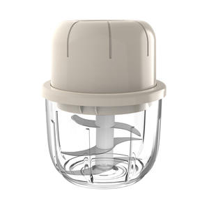 Picadora de Ajo Eléctrica con Cuchilla de Acero Inoxidable, Carcasa de Plástico Blanca y Azul, Molinillo de Alimentos Automático para el Hogar, Modelo 2025 - Product Image 1