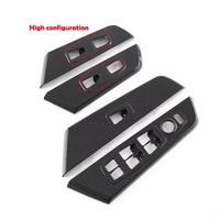 Pour SsangYong Torres : Garnitures intérieures en ABS carbone pour sorties d'air, console, levier de vitesse, panneau de commande des vitres et poignées de portes