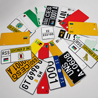 Placa de Matrícula Metálica Personalizada con Letras en Relieve, Multi-Estilo, Duradera, Decorativa, para Automóvil