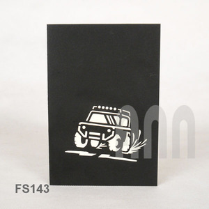 Tarjeta de Felicitación Pop-up 3D Personalizada ANN HANDICRAFT FS143, Impresión Offset, Regalo, Recuerdo, Arte en Papel Landrover, Tarjetas de Invitación - Product Image 3